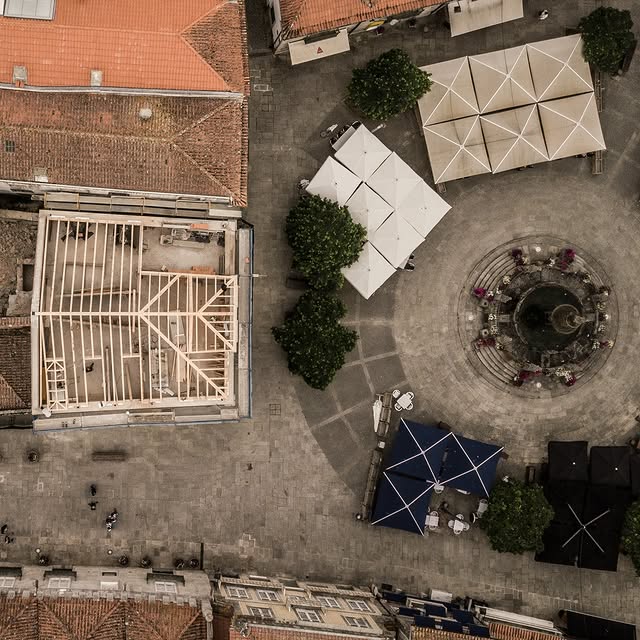 Vista aérea de obra em Caminha
